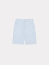 Tailored Boke Flower Button Linen Shorts Light Blue - KENZO - BALAAN 3