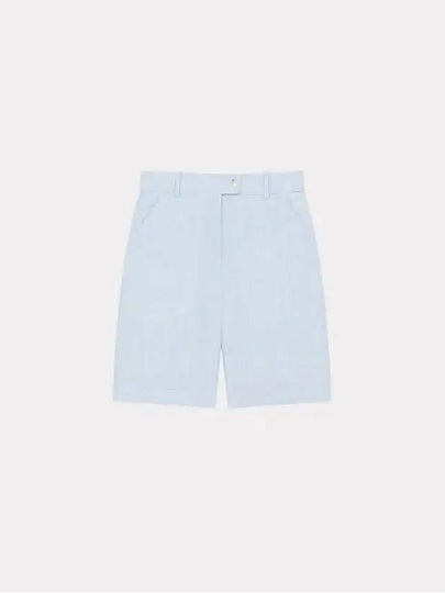 Tailored Boke Flower Button Linen Shorts Light Blue - KENZO - BALAAN 2