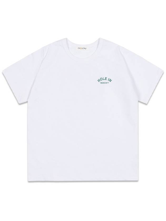 Hole-in Cup Short Sleeve T-Shirt White Green MCSS24HT2GR - MACKY - BALAAN 2