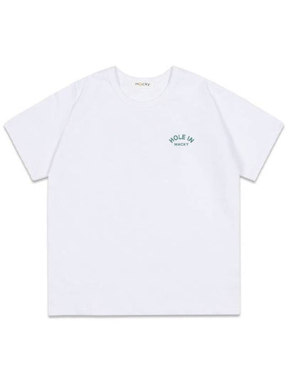 Hole-in Cup Short Sleeve T-Shirt White Green MCSS24HT2GR - MACKY - BALAAN 2