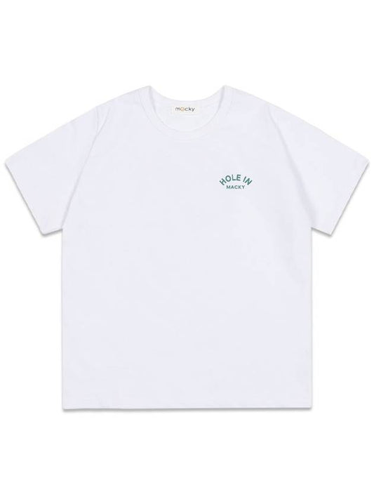 Hole-in Cup Short Sleeve T-Shirt White Green MCSS24HT2GR - MACKY - BALAAN 2