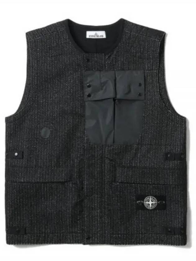 Needle Punched Reflective Vest Black - STONE ISLAND - BALAAN 2