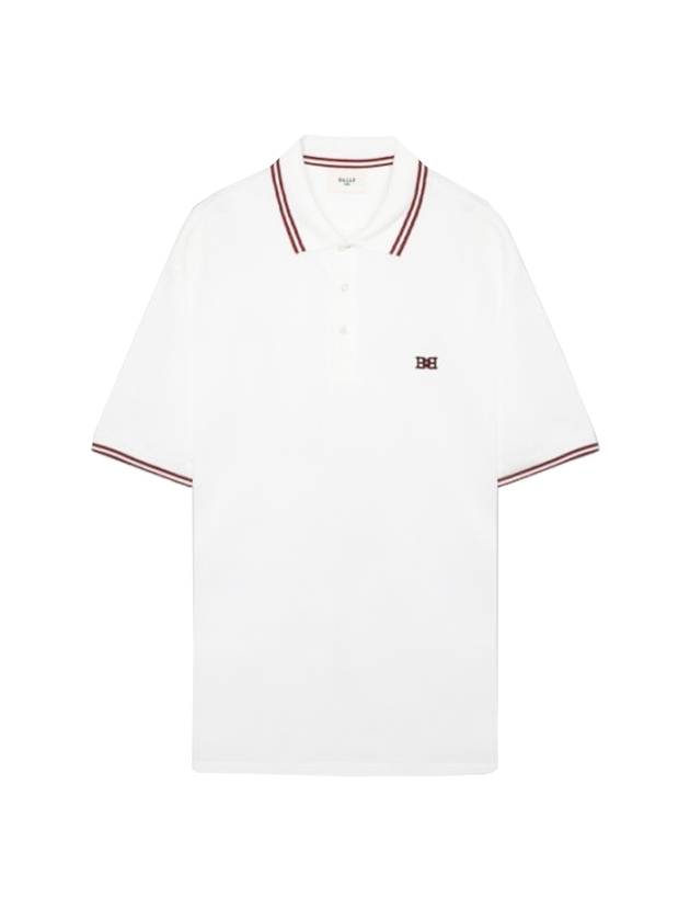 Logo Cotton Polo Shirt White - BALLY - BALAAN 1