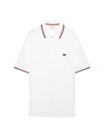 Logo Cotton Polo Shirt White - BALLY - BALAAN 1