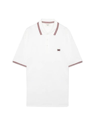 Logo Cotton Polo Shirt White - BALLY - BALAAN 1