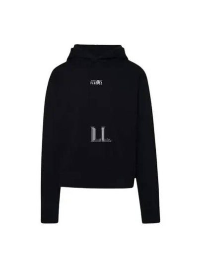 Small Number Logo Cotton Hoodie Black - MAISON MARGIELA - BALAAN 2