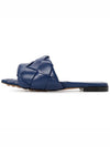 Women's Lido Leather Slippers Cruise - BOTTEGA VENETA - BALAAN.