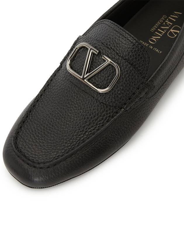 V Logo Signature Loafers Black - VALENTINO - BALAAN 8