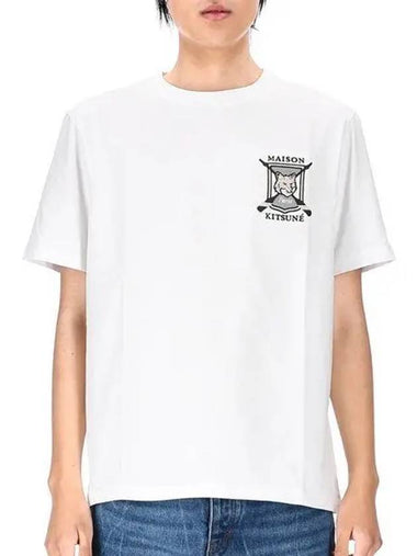 College Fox Logo LM00118KJ0118 P100 Men's Short Sleeve T-Shirt _ 991582 - MAISON KITSUNE - BALAAN 1