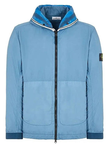 Wappen Patch Blue Men s Hooded Jacket 761541131 V0046 - STONE ISLAND - BALAAN 1