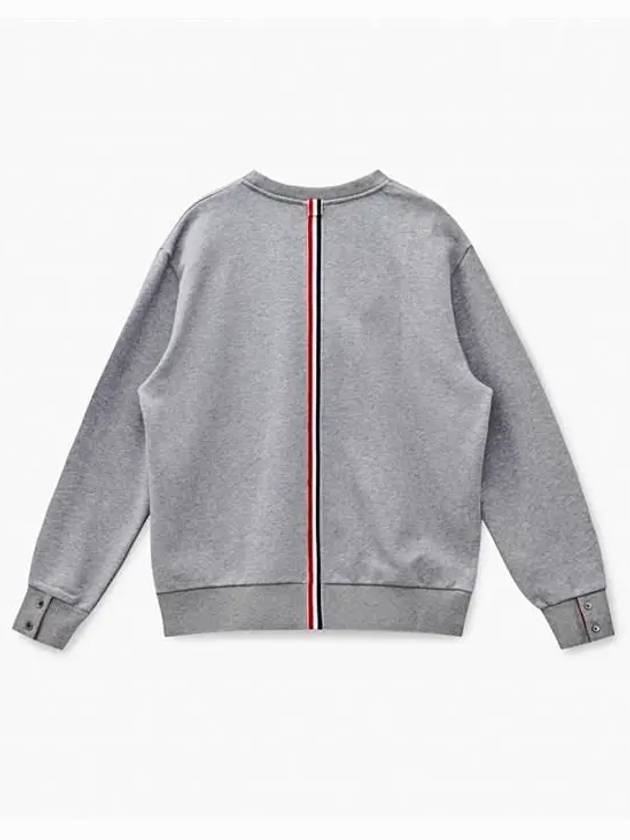 Center Back Stripe Crewneck Sweatshirt Light Grey - THOM BROWNE - BALAAN 3