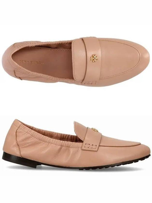 Ballet Double T Napa Leather Loafers Beige - TORY BURCH - BALAAN 2