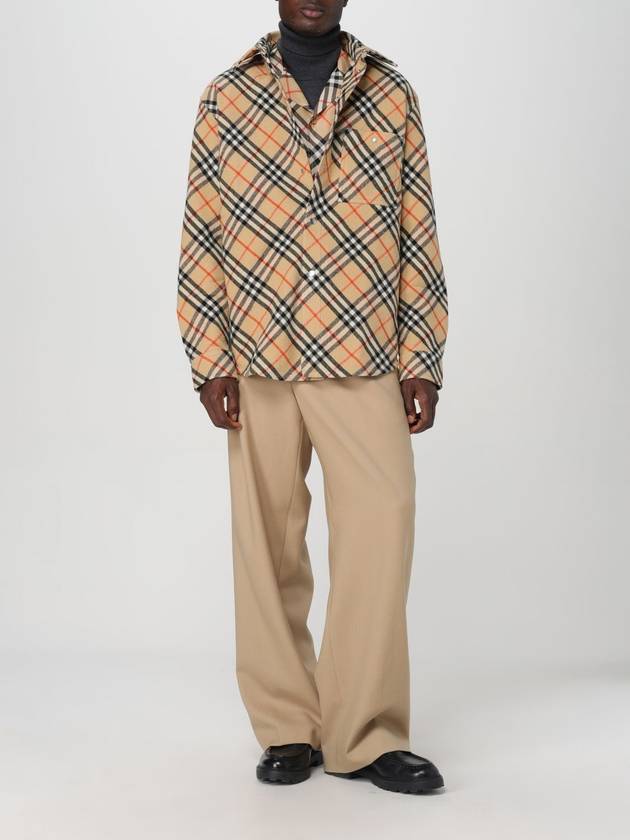 Check Oversized Silk Short Sleeve Shirt Sand - BURBERRY - BALAAN 3