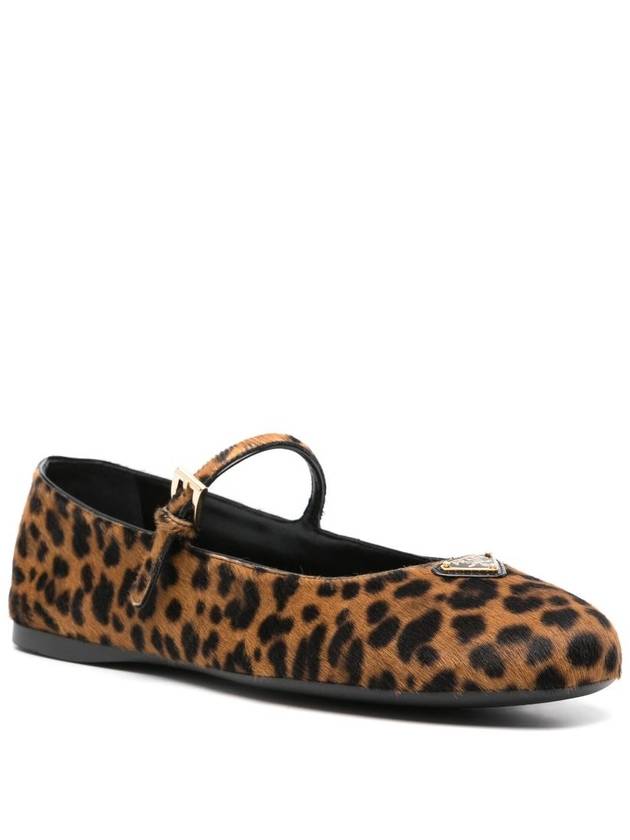 Honey Printed Leather Ballerinas - PRADA - BALAAN 4