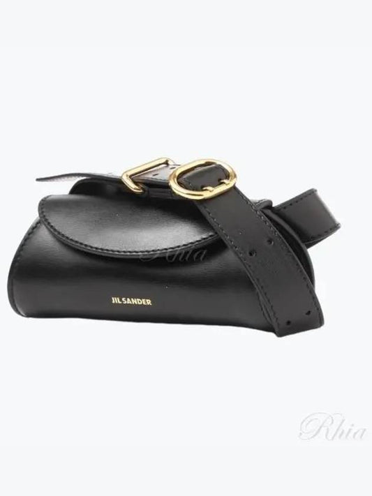 Mini Cannolo Leather Belt Bag Black - JIL SANDER - BALAAN 2