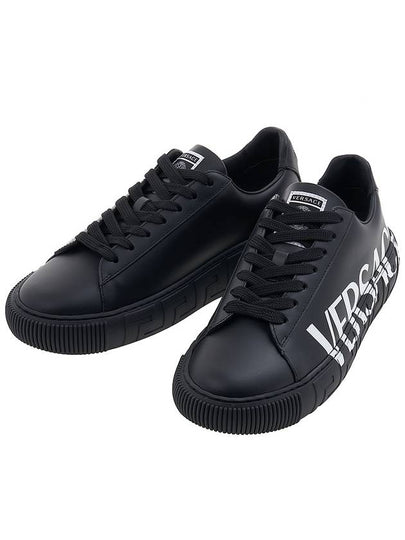 Greca Logo Low Top Sneakers Black - VERSACE - BALAAN 2