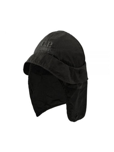 Embroidered Logo Earflap Bucket Hat Black - CP COMPANY - BALAAN 1