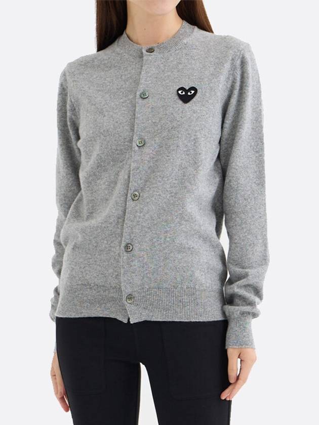 Unisex Black Heart Cardigan Gray AX N023 051 2 - COMME DES GARCONS - BALAAN 4