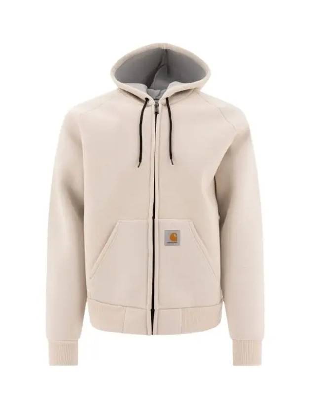 Men s WIP Hooded Zip up Beige I032935 2JYXX - CARHARTT - BALAAN 3