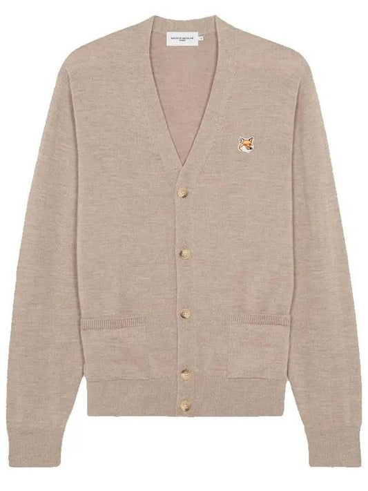 Fox Head Patch Classic Cardigan Beige Melange - MAISON KITSUNE - BALAAN 2