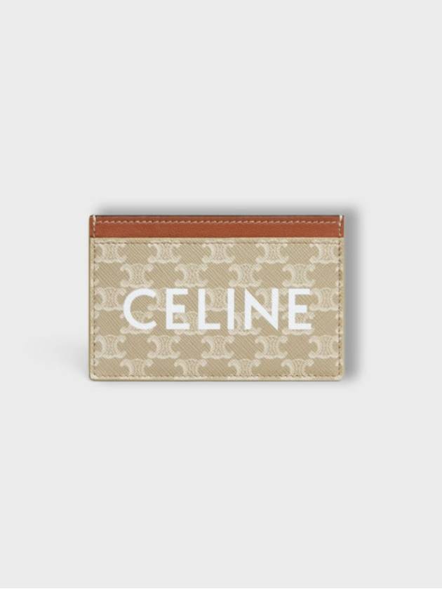 Logo Print Triomphe Canvas Card Holder Grey - CELINE - BALAAN 2