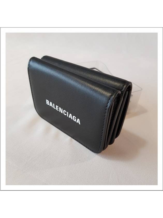 Everyday Logo Mini Bicycle Wallet Black - BALENCIAGA - BALAAN.