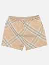 Check Swim Shorts Beige - BURBERRY - BALAAN 2