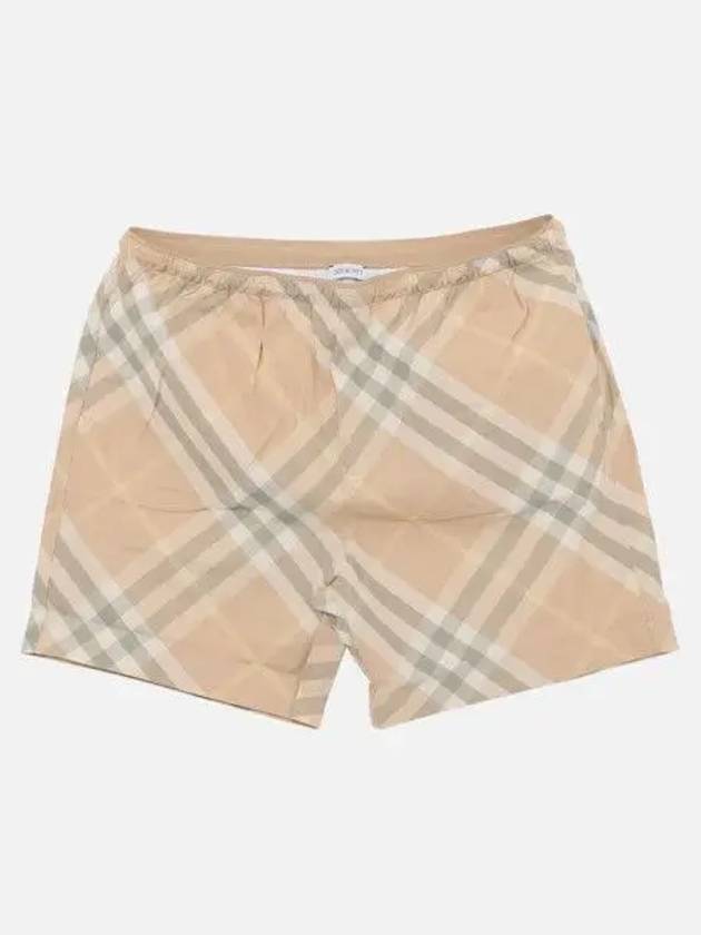 Check Swim Shorts Beige - BURBERRY - BALAAN 2