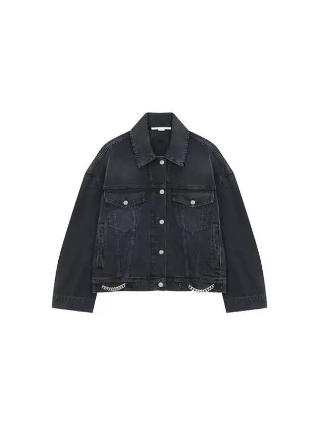 Chain point over denim jacket black 271644 - STELLA MCCARTNEY - BALAAN 1