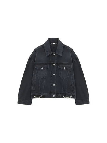 Chain point over denim jacket black 271644 - STELLA MCCARTNEY - BALAAN 1