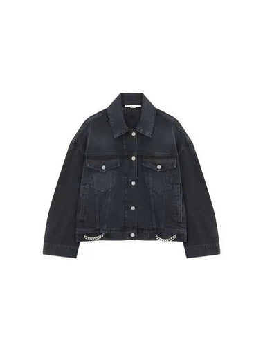 Chain point over denim jacket black 271644 - STELLA MCCARTNEY - BALAAN 1