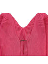 La Maille Pralu Longue Micro Charm Logo Cardigan Pink - JACQUEMUS - BALAAN 4