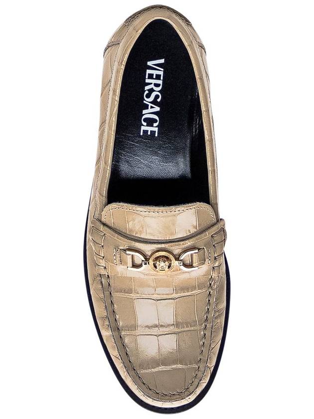 Medusa 95 Crocodile Embossed Loafers 10121231A08910 - VERSACE - BALAAN 5