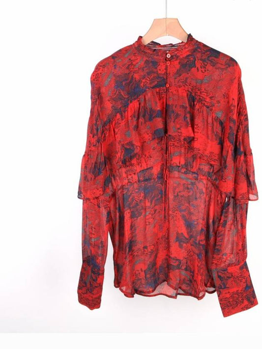 KLARA chiffon blouse red AJ145 WP18 - IRO - BALAAN 1