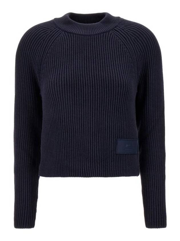 Logo Patch Label Knit Top Navy - AMI - BALAAN 1