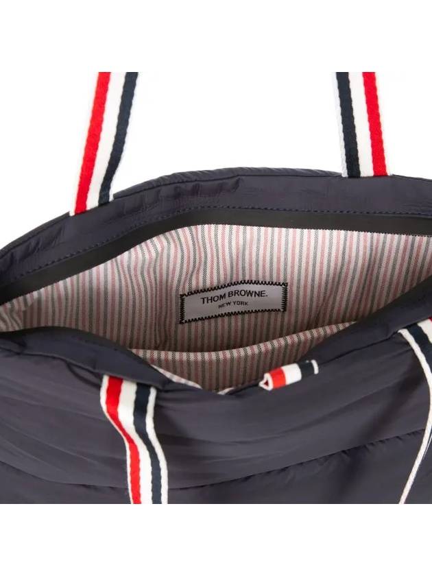 RWB Stripe Quilted Tote Bag Navy - THOM BROWNE - BALAAN 5