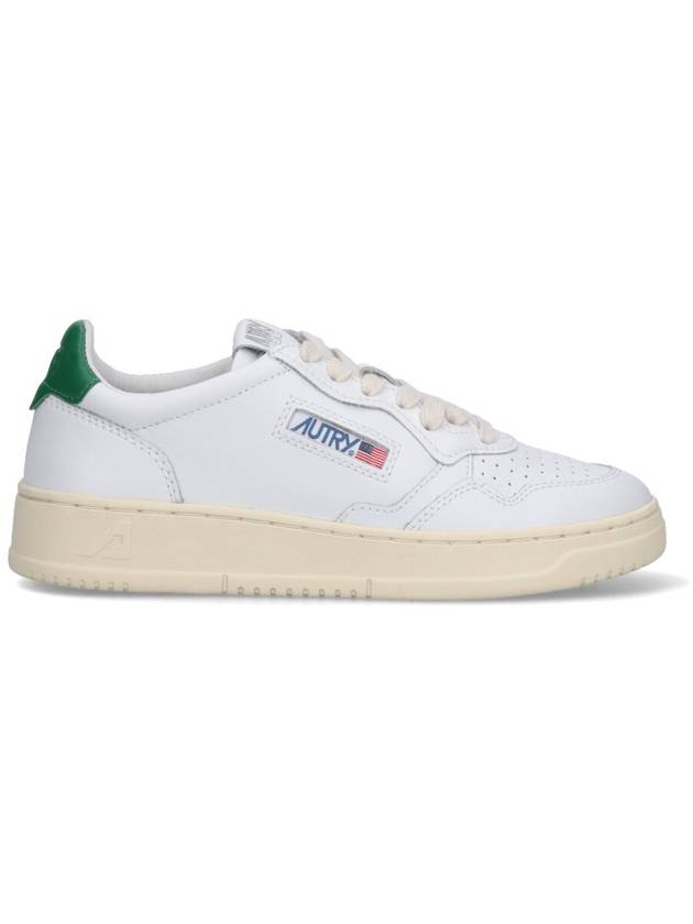 Medalist Green Tab Leather Low Top Sneakers White - AUTRY - BALAAN 2