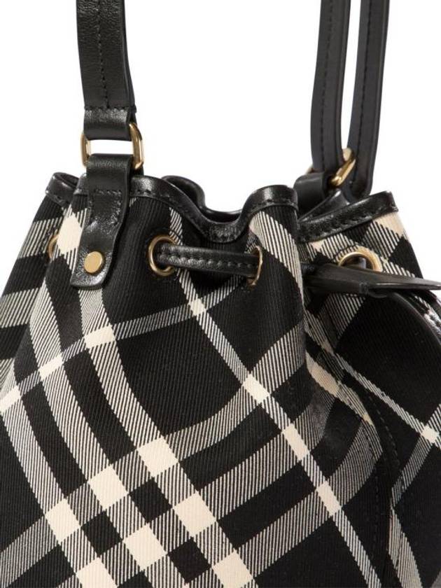 Check Mini Bucket Bag Black Black - BURBERRY - BALAAN 5