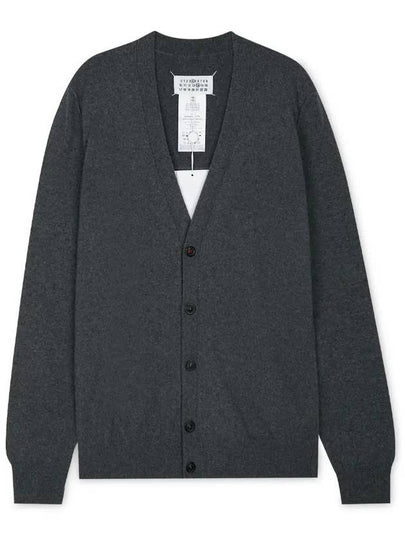 Cashmere Back Stitch Cardigan Grey - MAISON MARGIELA - BALAAN 2