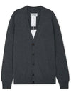 Cashmere Back Stitch Cardigan Grey - MAISON MARGIELA - BALAAN 4