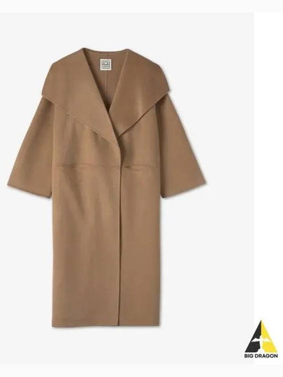 Signature Wool Cashmere Single Coat Camel - TOTEME - BALAAN 2