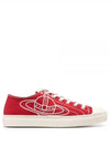 ORB Logo Low Top Sneakers Red - VIVIENNE WESTWOOD - BALAAN 2