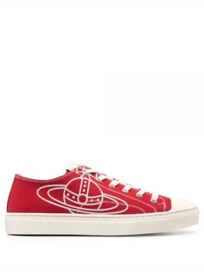 ORB Logo Low Top Sneakers Red - VIVIENNE WESTWOOD - BALAAN 2