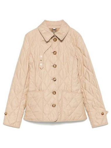 diamond quilted button jacket beige - BURBERRY - BALAAN 1