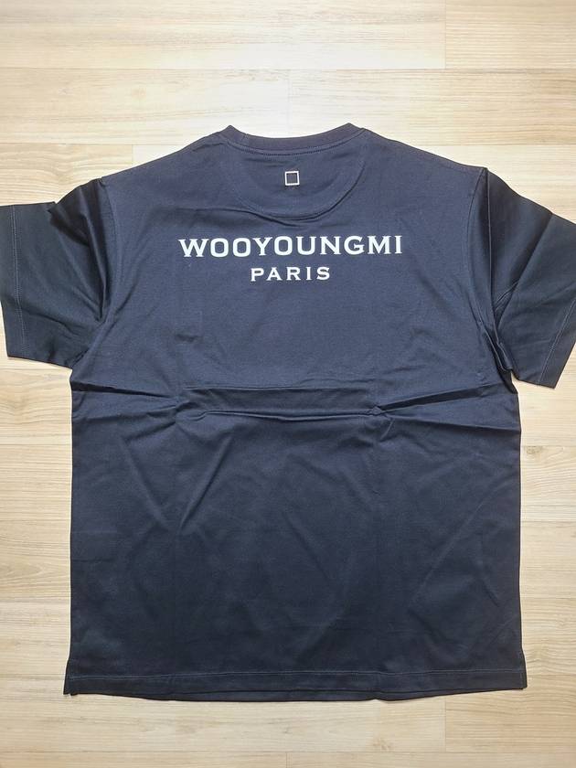 Cotton Back Logo Short Sleeve T-Shirt Black - WOOYOUNGMI - BALAAN 8