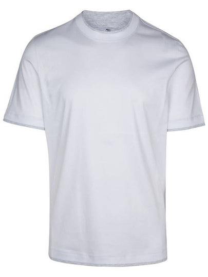 Men's Layered Effect Short Sleeve T-Shirt White - BRUNELLO CUCINELLI - BALAAN 2