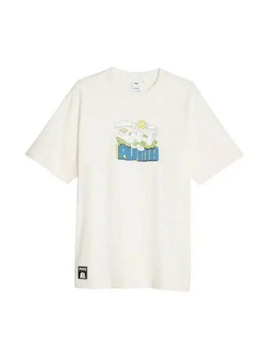 RIPNDIP Graphic Short Sleeve T Shirt Ivory 623513 65 - PUMA - BALAAN 1