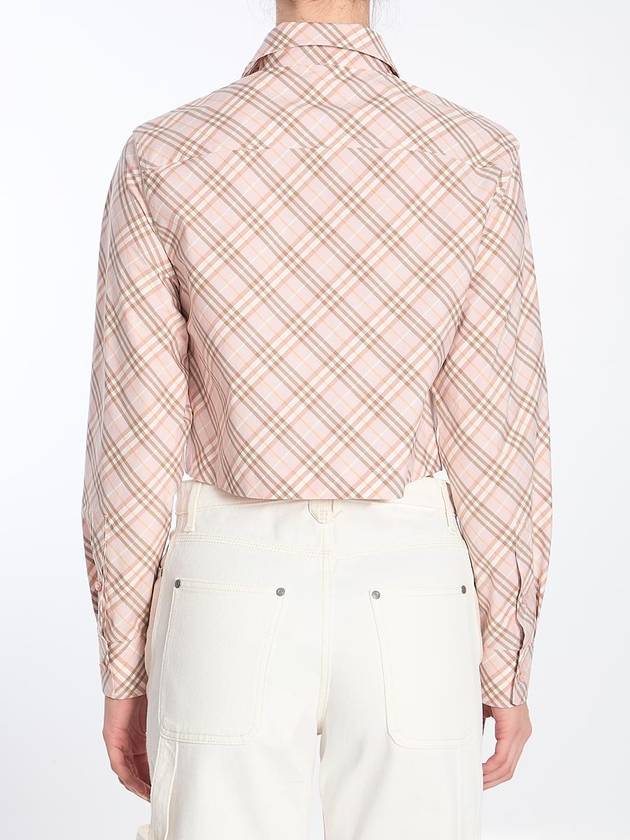 Cropped Check Shirt - BURBERRY - BALAAN 4