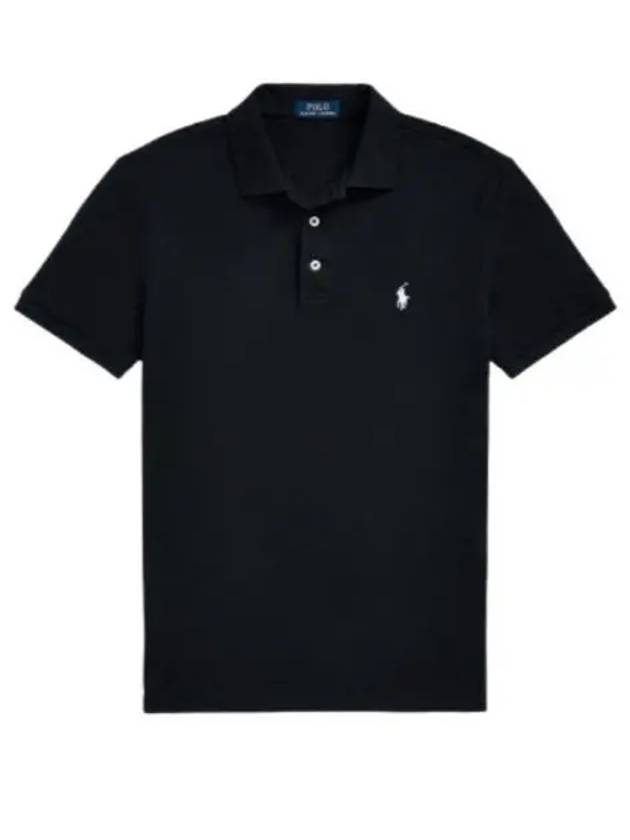 Polo Pony Motif  Polo Shirt Black - POLO RALPH LAUREN - BALAAN 2