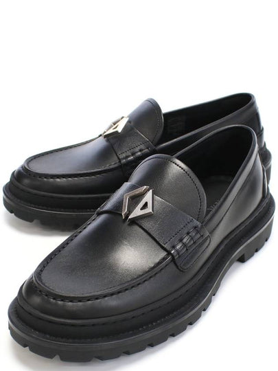 Explorer CD Diamond Canvas Smooth Calfskin Loafers Black - DIOR - BALAAN 2